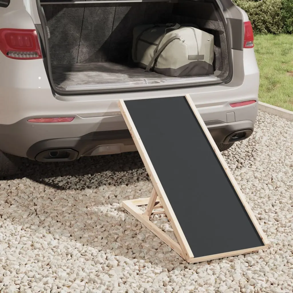 Dog Ramp 100x40cm Foldable Adjustable Height Anti-slip Surface Grey