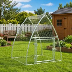 Enhance Your Outdoor Space with a Silver Chicken Cage