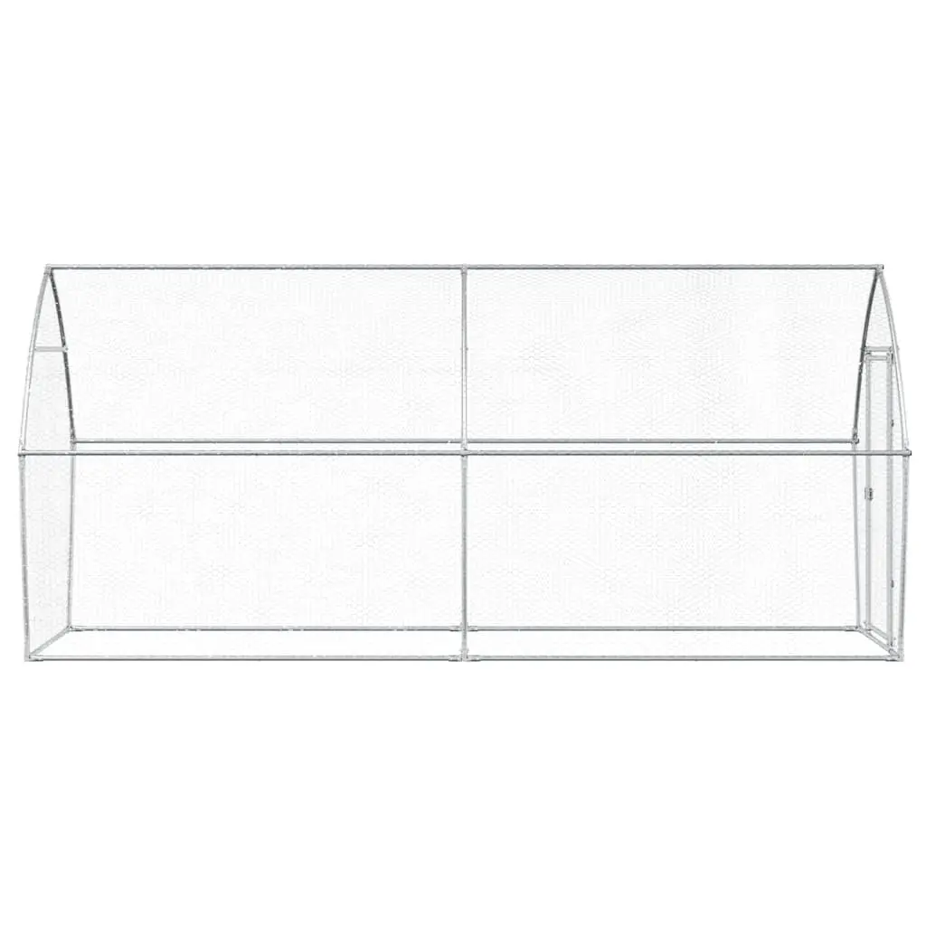 Chicken Cage 400x105x182 cm Galvanised Steel Outdoor Enclosure for Chickens Hens Ducks and Small Animals