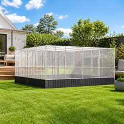 Large Steel Aviary Bird Cage 418x414x212cm Galvanised Mesh Enclosure with