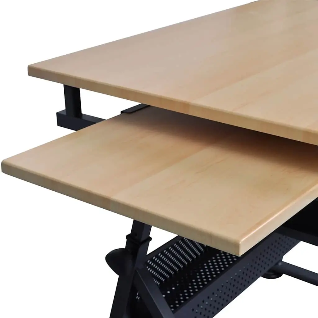 Art Drafting Table Adjustable Height Tiltable Tabletop Double Work Surface