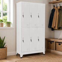 6-Compartment Locker Cabinet for Organized Spaces