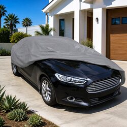 Grey Nonwoven Car Cover M Size for Stylish Protection
