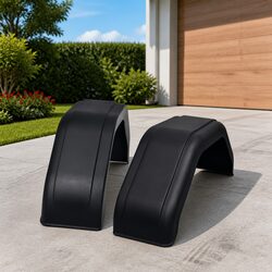 Mudguard Set for Cleaner Trailer Spaces 200 x 680 mm Black