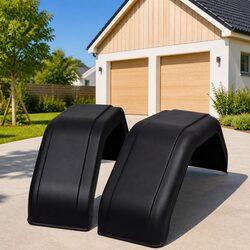 Enhance Your Trailer's Cleanliness with Black Mudguards 220 x 760 mm