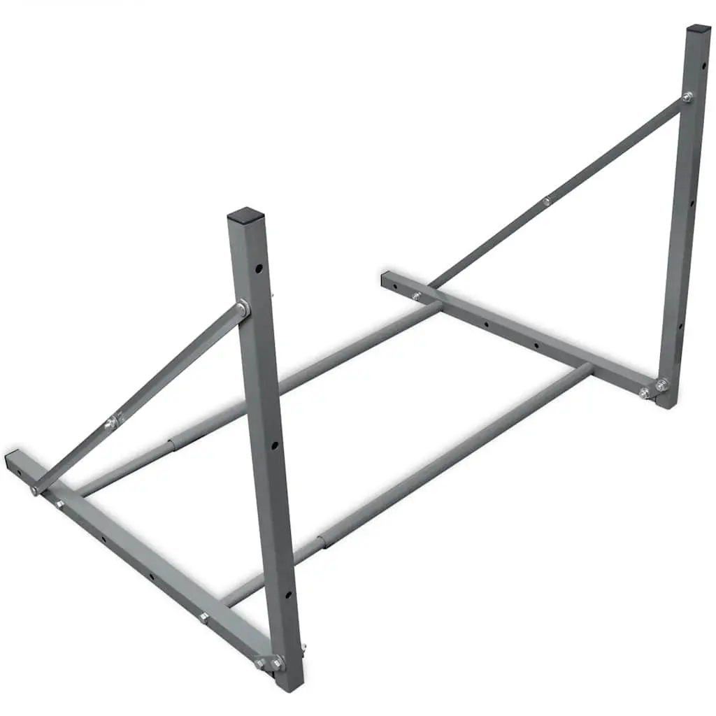 Foldable Tyre Rack Wall Mounted Adjustable Steel 81-122cm Space Saving Storage