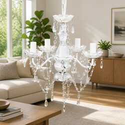 Enhance Your Space with a 5-Bulb Crystal Chandelier