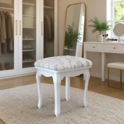 Curved Legged Vintage Dressing Stool for Elegant Spaces