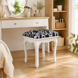 Stylish Dressing Stool in Black and Gray for Your Space