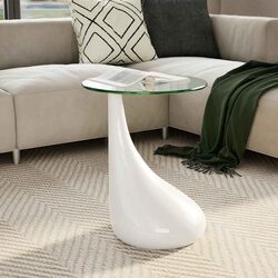 Elegant Living Room Coffee Table with Glass Top
