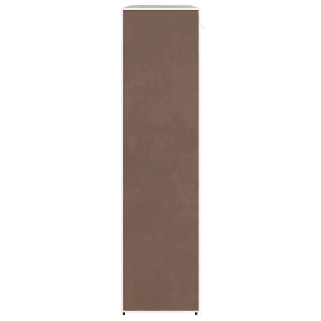 Portable Wardrobe Cabinet 45 x 150 x 176 cm Multiple Compartments Hanging Rods Brown Fabric