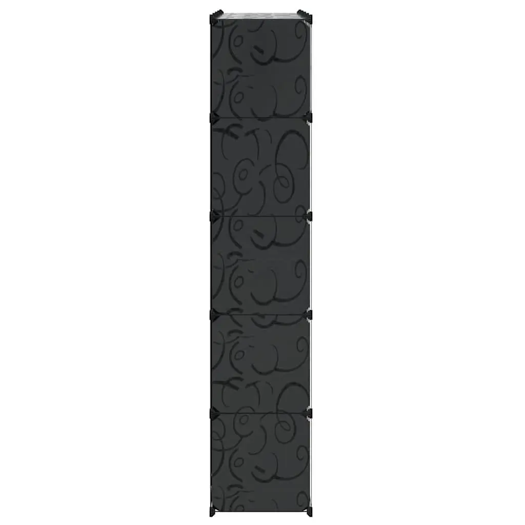 Modular Cabinet 14 Compartments Black Storage Cupboard Organiser