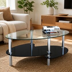 Stylish Black 3-Layer Coffee Table for Your Home