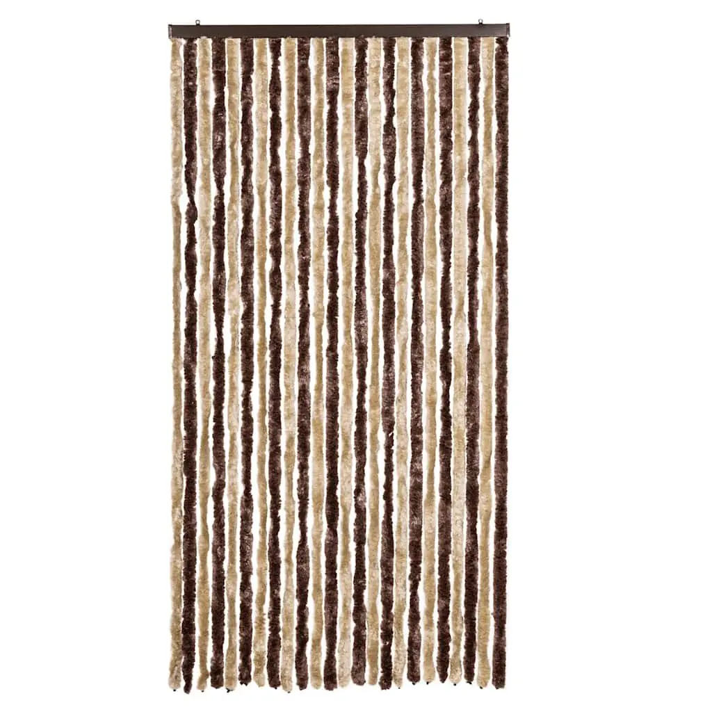 Insect Curtain 100x220 cm Chenille Beige Light Brown Flexible Door Screen