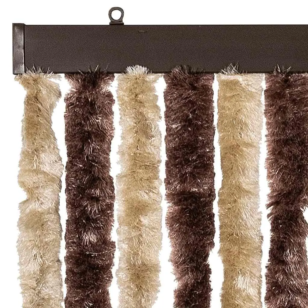 Insect Curtain 100x220 cm Chenille Beige Light Brown Flexible Door Screen