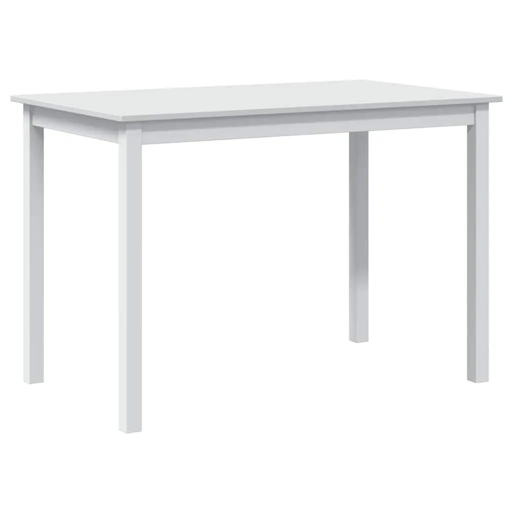 5 Piece Dining Set White Dining Table with 4 Chairs Solid Wood Construction