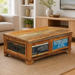 Brown Vintage Coffee Table with Storage for Your Living Room