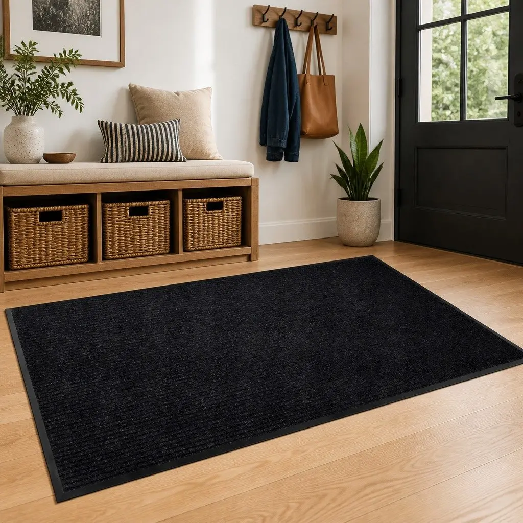 Door Mat 120 x 180 cm Non-Slip PVC Backing Indoor Outdoor Entry