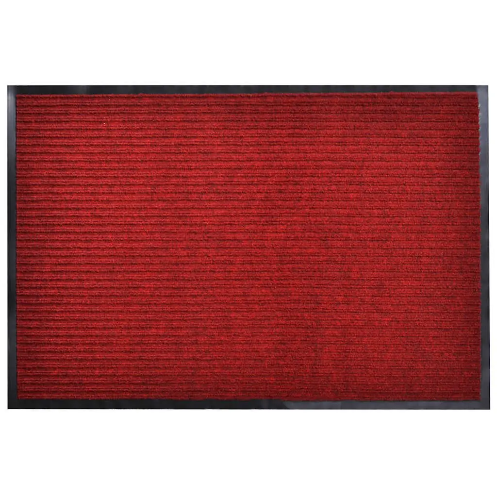 Door Mat 90 x 150 cm Red PVC Non-Slip Backing Indoor Outdoor Entrance Rug