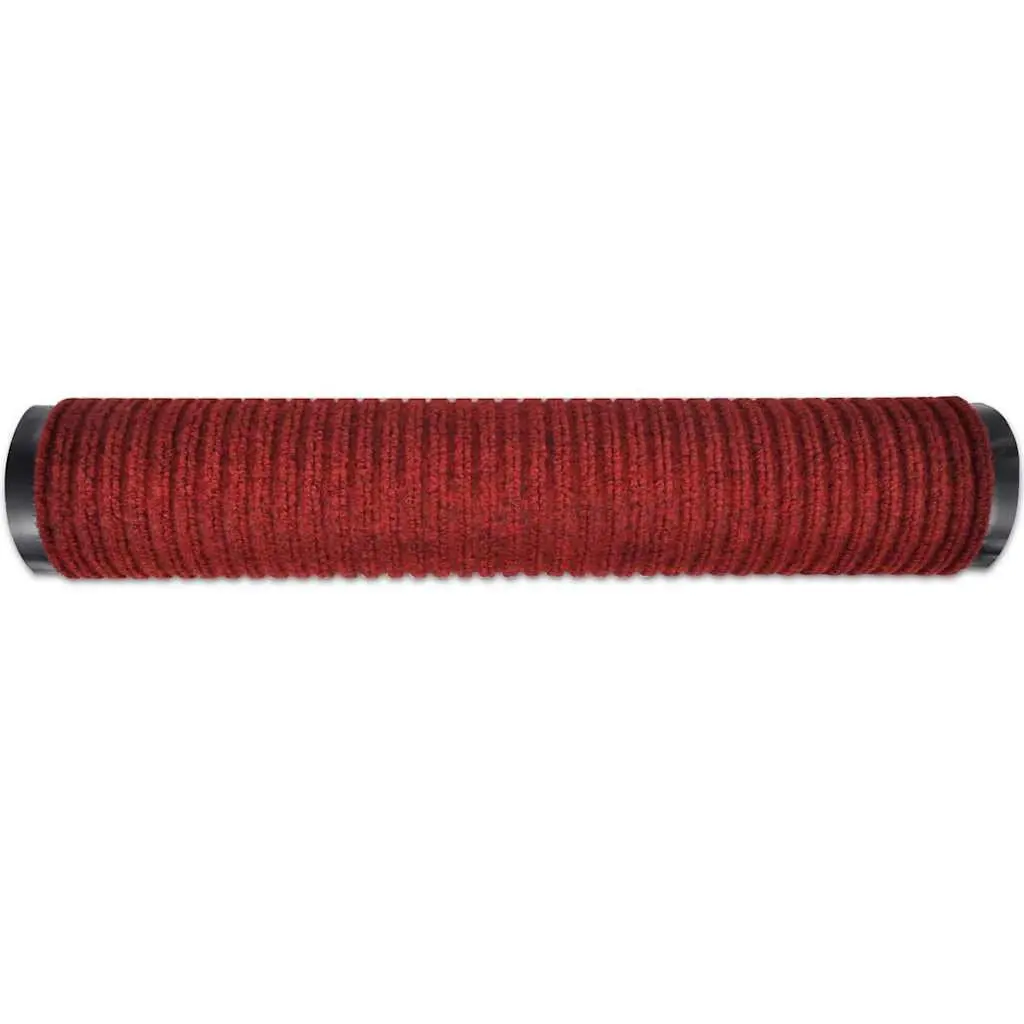 Door Mat 90 x 150 cm Red PVC Non-Slip Backing Indoor Outdoor Entrance Rug