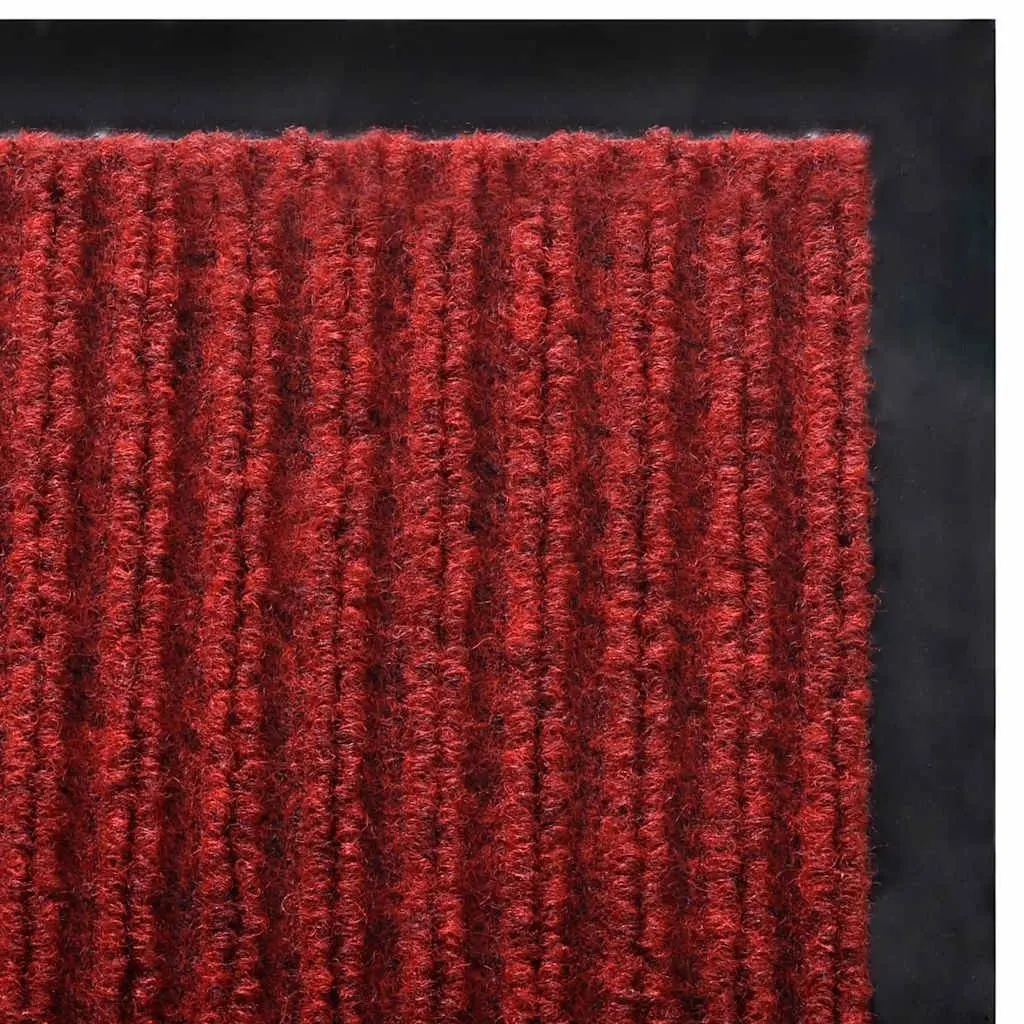 Door Mat 90 x 150 cm Red PVC Non-Slip Backing Indoor Outdoor Entrance Rug