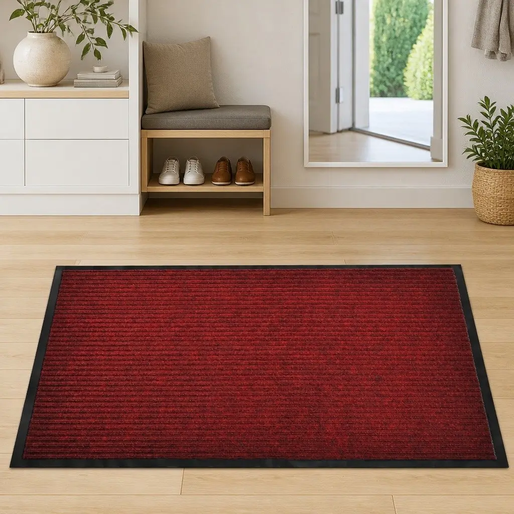 Door Mat 120 x 180 cm Non-slip PVC Backing Indoor Outdoor
