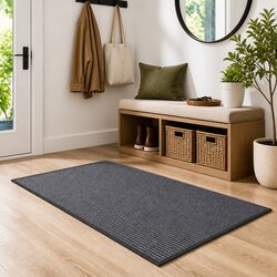Stylish Grey Indoor Outdoor Door Mat 90 x 120 cm