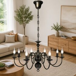 Enhance Your Space with an Antique Black Metal Chandelier