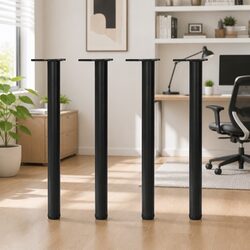 Transform Your Space with Adjustable Table Legs - Black Set of 4