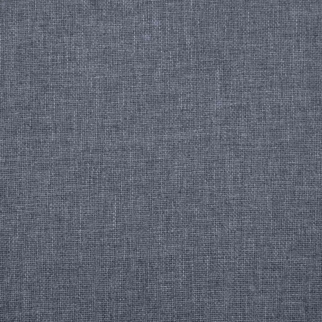 3-Seater Sofa Grey Fabric Couch Wide Seating Area Thickly Padded Cushions Removable Covers