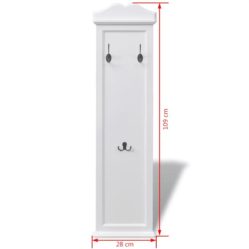 Coat Racks Set of 2 White Baroque Style 3 Steel Hooks for Home Organisation