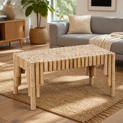 Enhance Your Living Room with This Bamboo Coffee Table