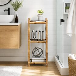 Stylish 3-Tier Bamboo Shelf for Enhanced Space Utilization