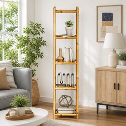 Enhance Your Space with a 5-Tier Bamboo Shelf