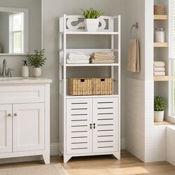 Enhance Your Space with a Chic White Bathroom Cabinet