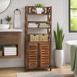 Enhance Your Space with a Brown Bathroom Storage Cabinet