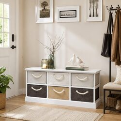 Stylish 6-Drawer Storage Bench for Enhanced Home Decor