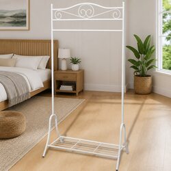 Organise Your Space with a White Steel Garment Rack