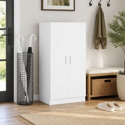 Organize Your Entryway with a 7-Shelf White Shoe Cabinet