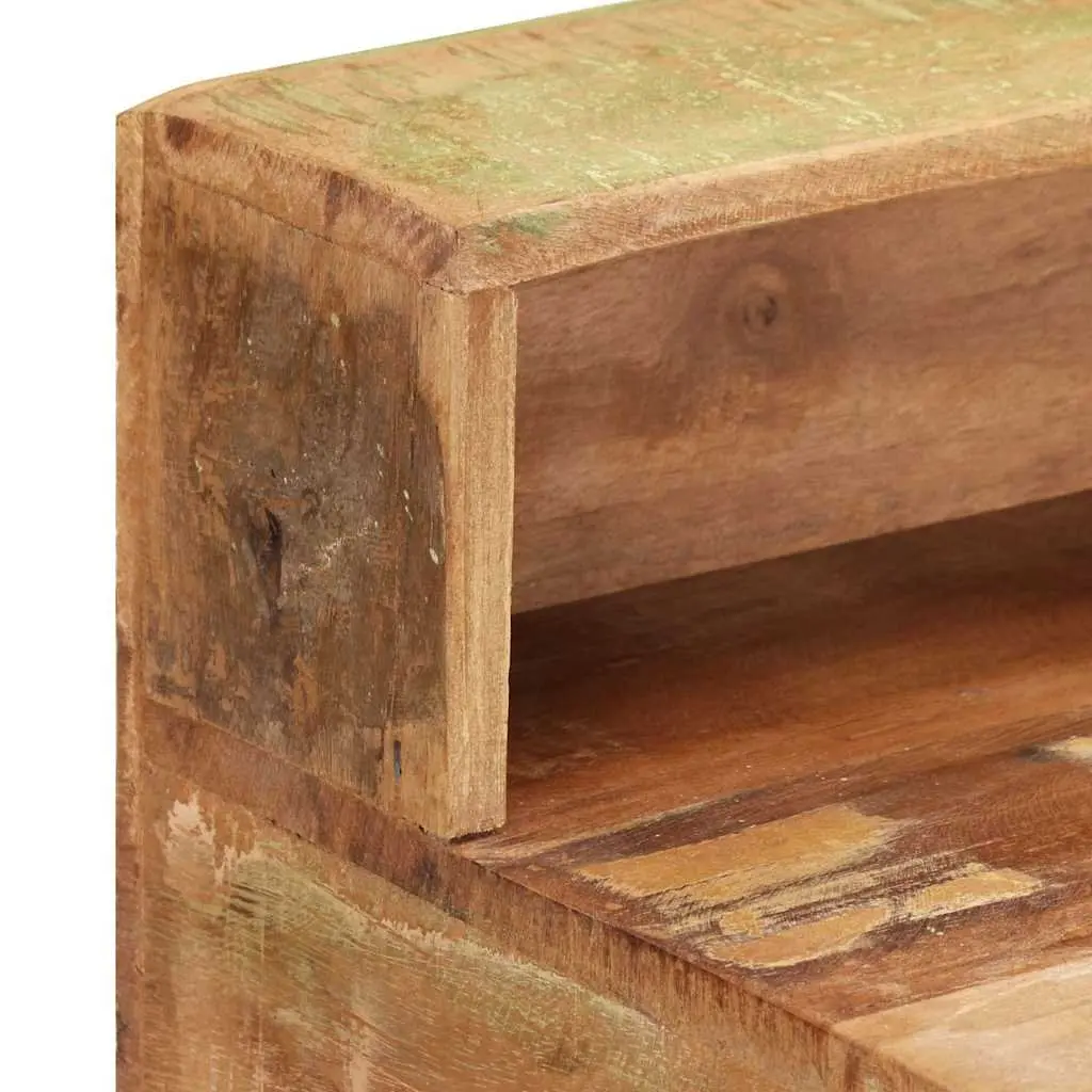 Desk Solid Reclaimed Wood Vintage Style with Two Drawers