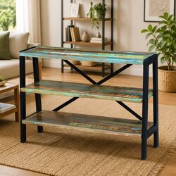 Sideboard 3 Shelves Solid Reclaimed Wood Storage Cabinet Console Table Furniture