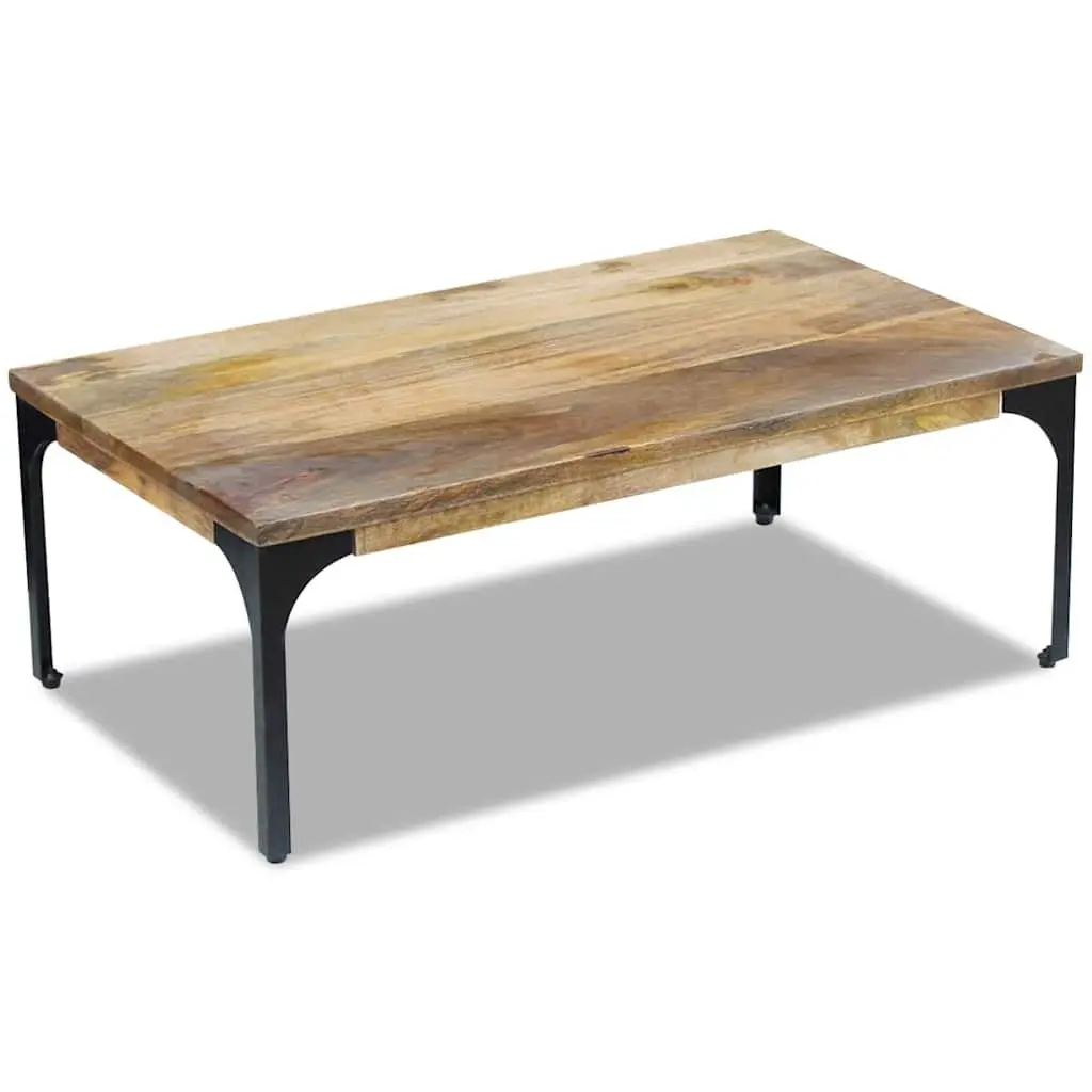 Wooden Coffee Table 100x60x35 cm Solid Wood Natural Style Living Room Accent Table