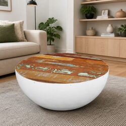 Reclaimed Wood Bowl Coffee Table for Your Living Space