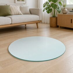 Stylish 900mm Round Tempered Glass Table Top for Your Space