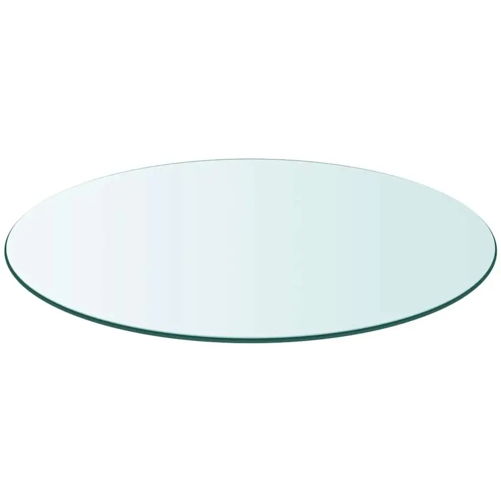 Round Tempered Glass Table Top 900mm Dining Coffee Garden Furniture Protection