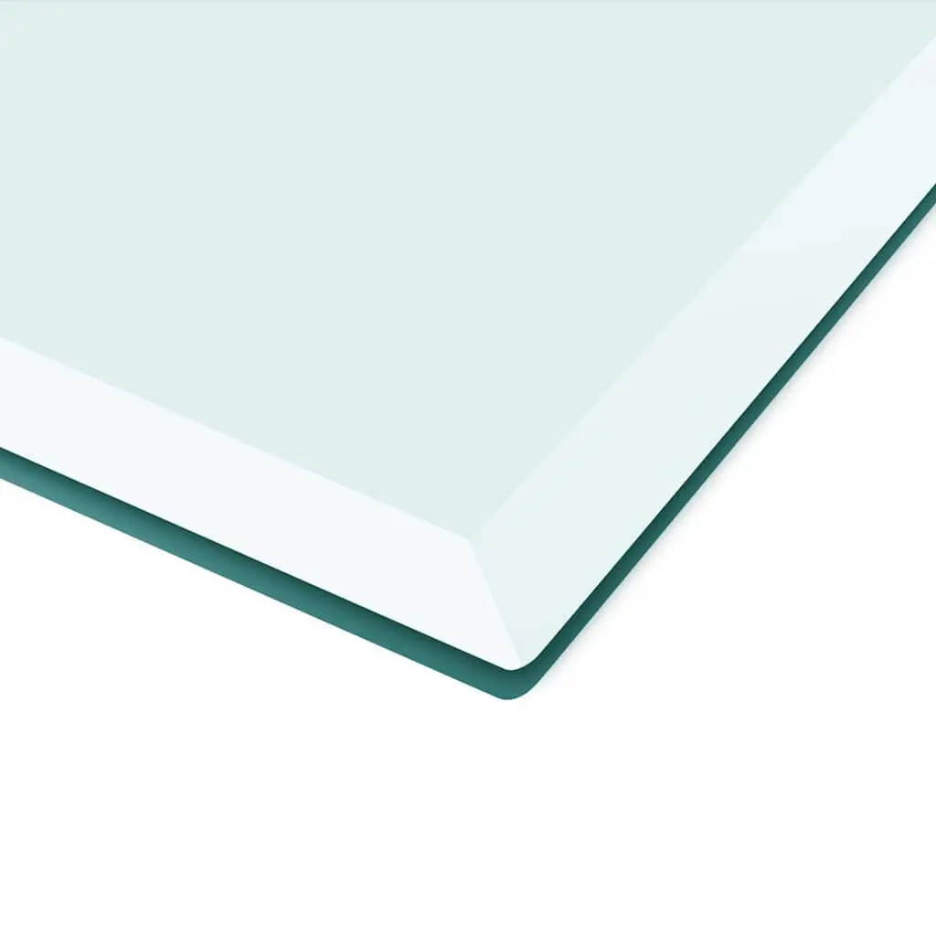 Tempered Glass Table Top Rectangular 1000x620mm Clear Durable Easy to Clean