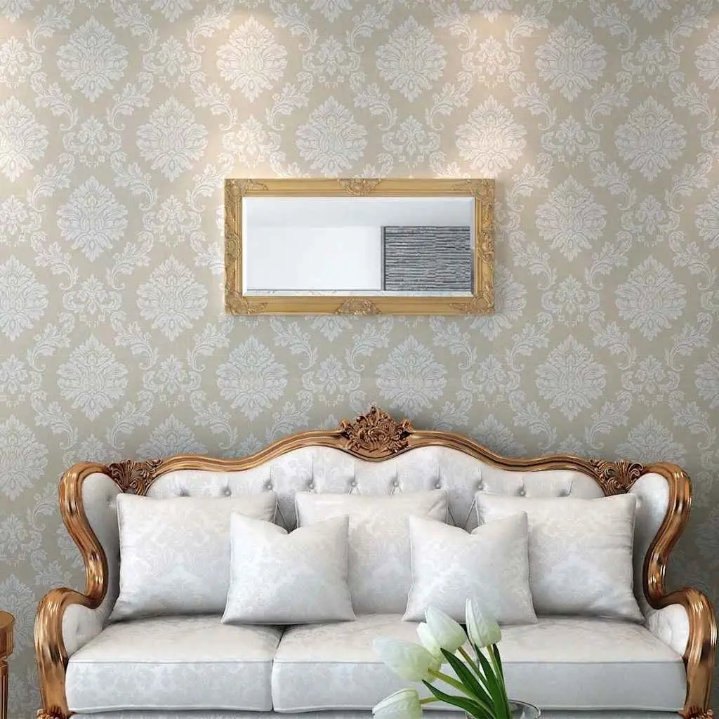 Wall Mirror 100x50cm Ornate Baroque Style Gold Frame Bevelled Edge