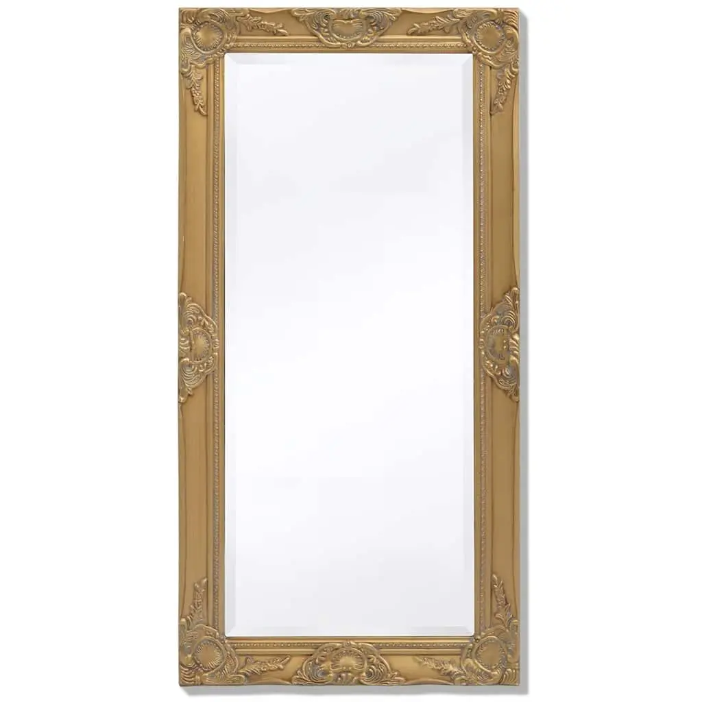 Wall Mirror 100x50cm Ornate Baroque Style Gold Frame Bevelled Edge