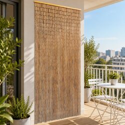 Brown Bamboo Door Curtain 90x200 cm for Stylish Spaces
