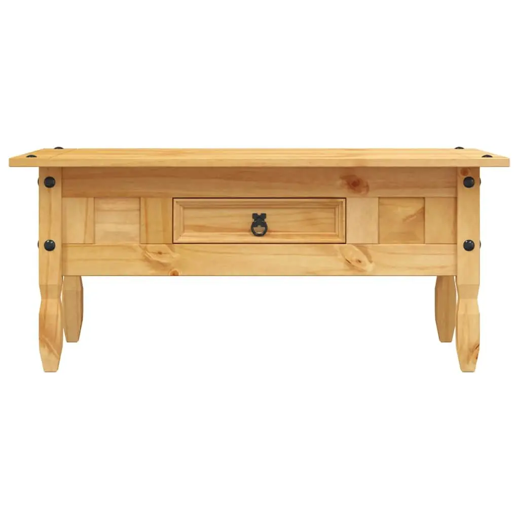 Coffee Table Mexican Corona Style Solid Pine Brown Living Room Accent Furniture